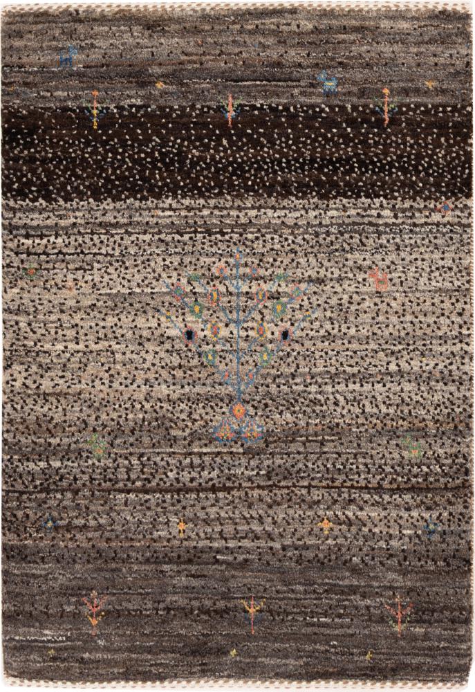 Tapete persa Persa Gabbeh Loribaft Nowbaft 87x62 87x62, Tapete persa Atado à mão