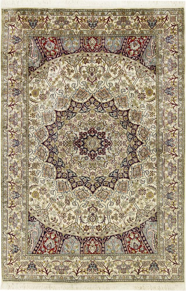 Indo rug Kashmir Silk 208x128 208x128, Persian Rug Knotted by hand