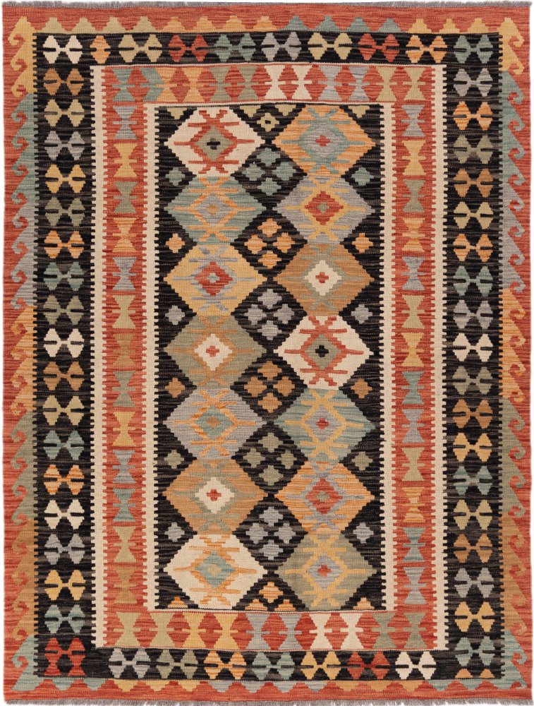Αφγανικό χαλί Κιλίμ Afghan 202x153 202x153, Περσικό χαλί Χειροποίητο υφαντό