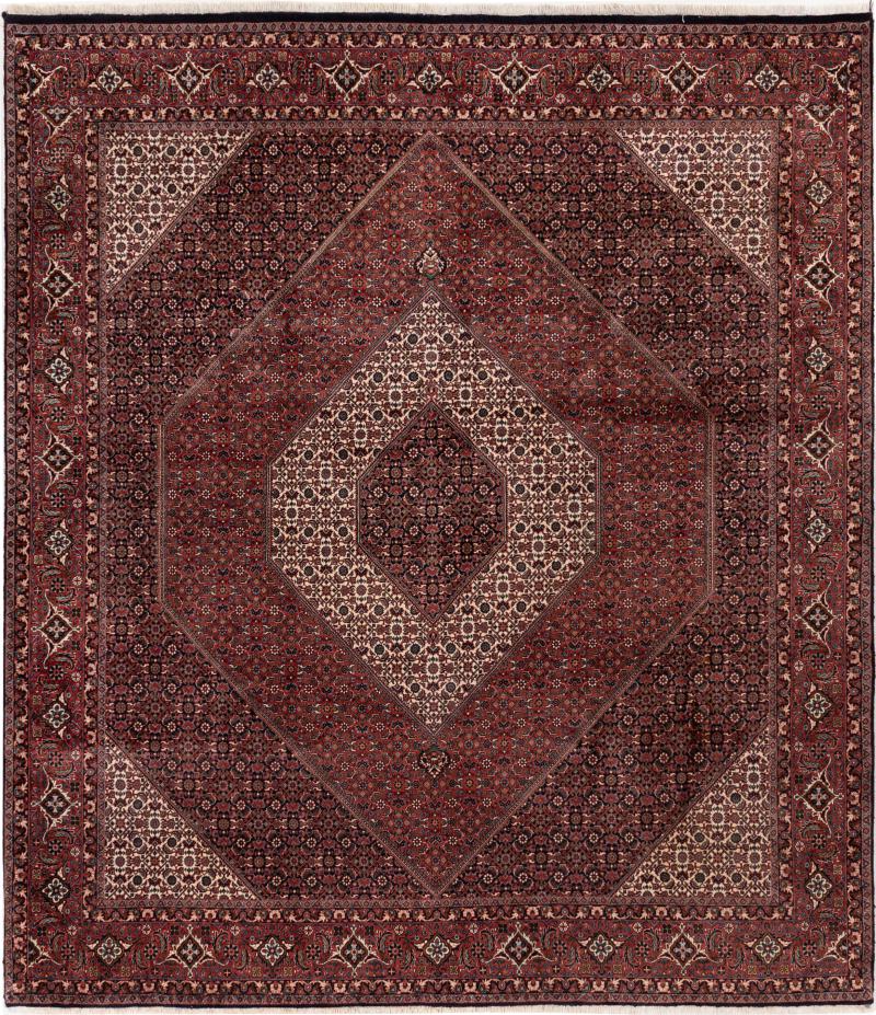 Persian Rug Bidjar 9'5"x8'2" 9'5"x8'2", Persian Rug Knotted by hand