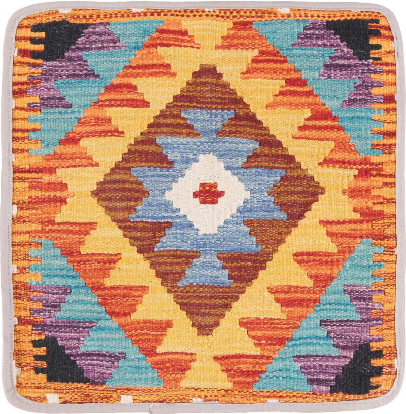 Afghanska mattan Kilim Afghan Kuddfodral 40x40 40x40, Persisk matta Knuten för hand