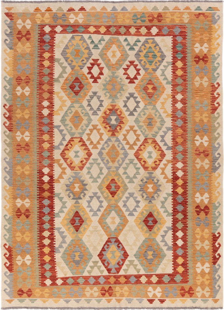 Afghansk tæppe Kelim Afghan 243x177 243x177, Persisk tæppe Håndvævet