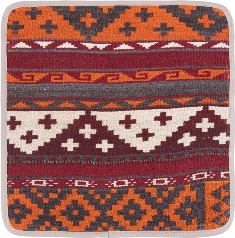 Afghan rug Kilim Afghan Cushion Cover 40x40 40x40, Persian Rug Knotted by hand