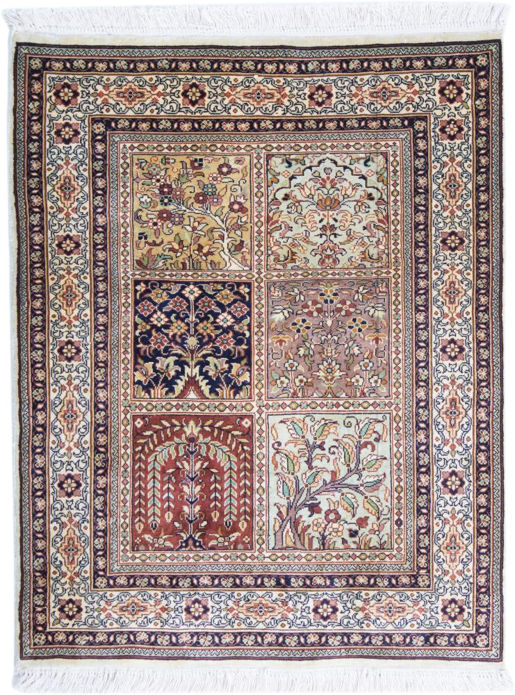 Indo rug Kashmir Silk 97x78 97x78, Persian Rug Knotted by hand