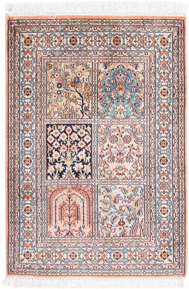 Tappeto indiano Cachemire di Seta 91x65 91x65, Tappeto persiano Annodato a mano