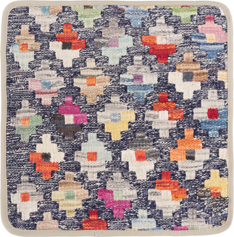 Afghan rug Kilim Afghan Cushion Cover 40x40 40x40, Persian Rug Knotted by hand