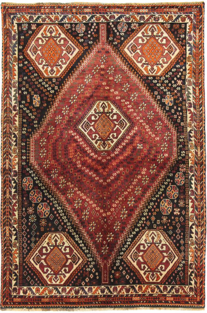 Persisk tæppe Ghashghai 229x157 229x157, Persisk tæppe Knyttet i hånden