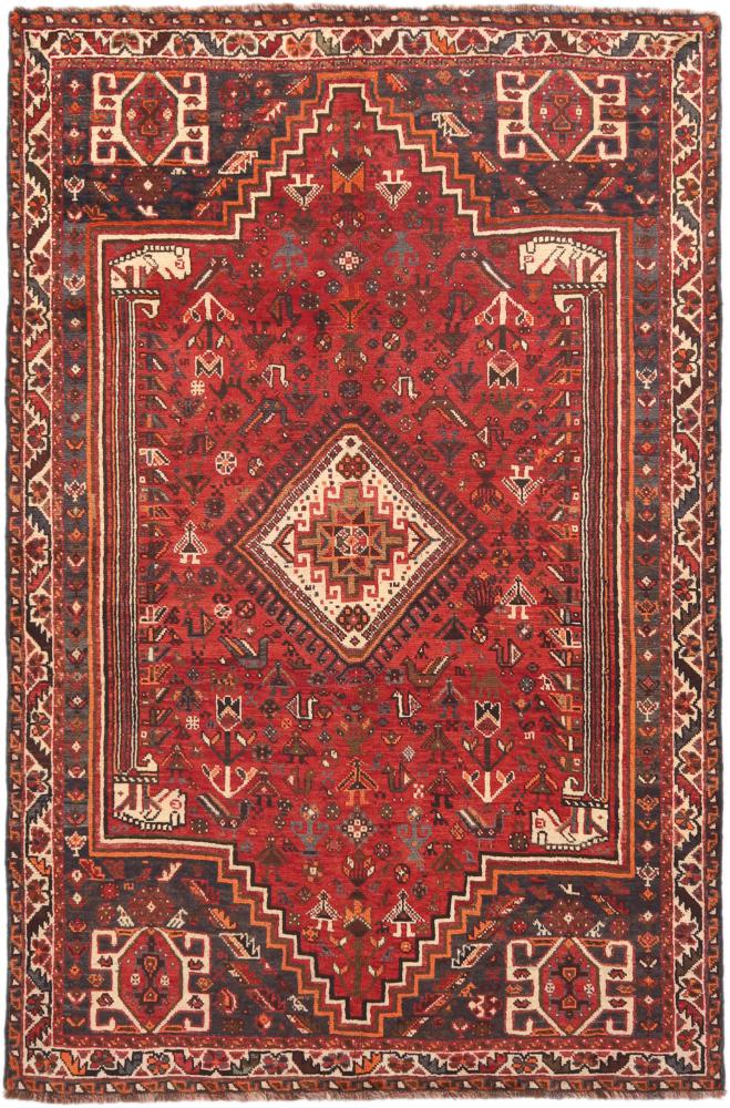 Tapete persa Shiraz 251x166 251x166, Tapete persa Atado à mão