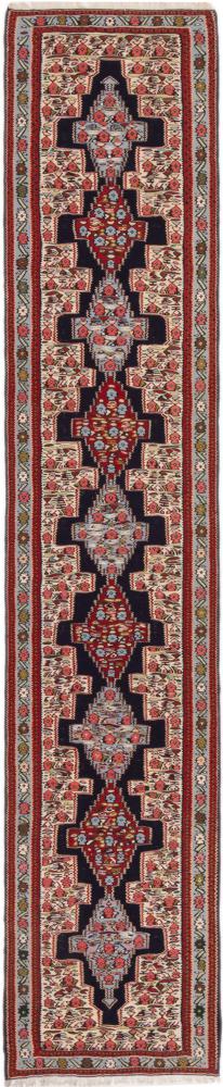 Tapete persa Kilim Senneh 402x79 402x79, Tapete persa Atado à mão