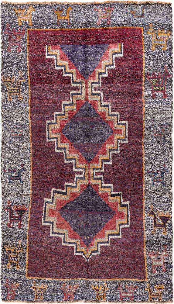 Tapis persan Persan Gabbeh Ghashghai 187x106 187x106, Tapis persan Noué à la main