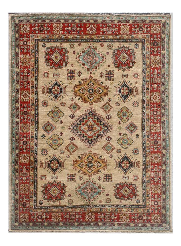 Afghansk tæppe Kazak Ghazni 208x144 208x144, Persisk tæppe Knyttet i hånden