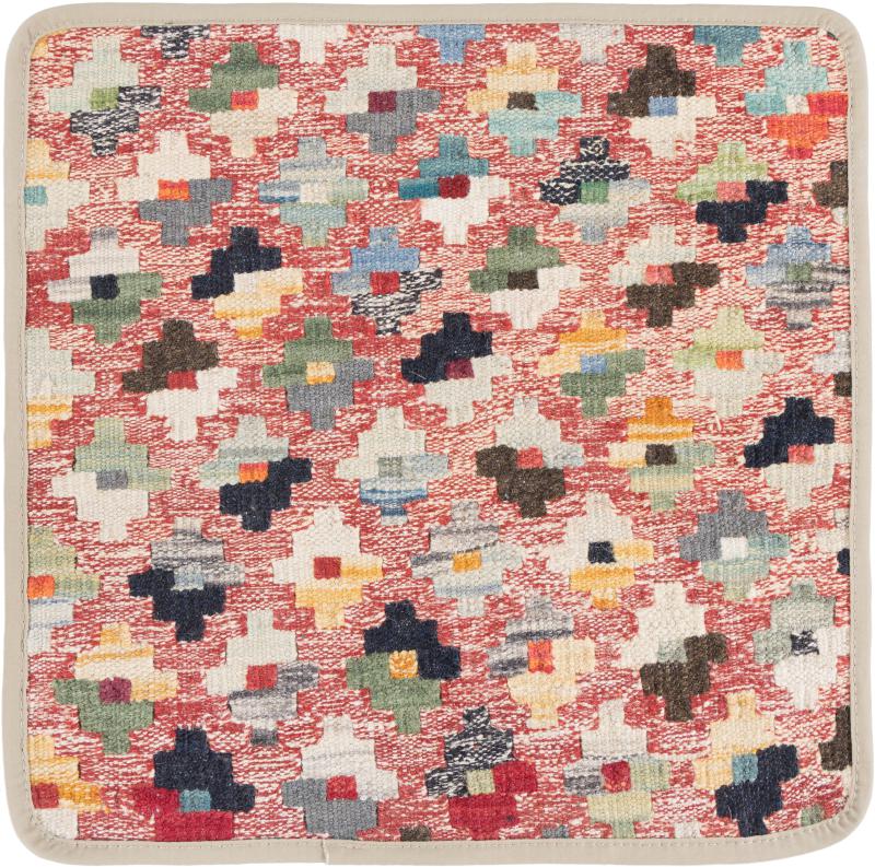 Afghan rug Kilim Afghan Cushion Cover 40x40 40x40, Persian Rug Knotted by hand
