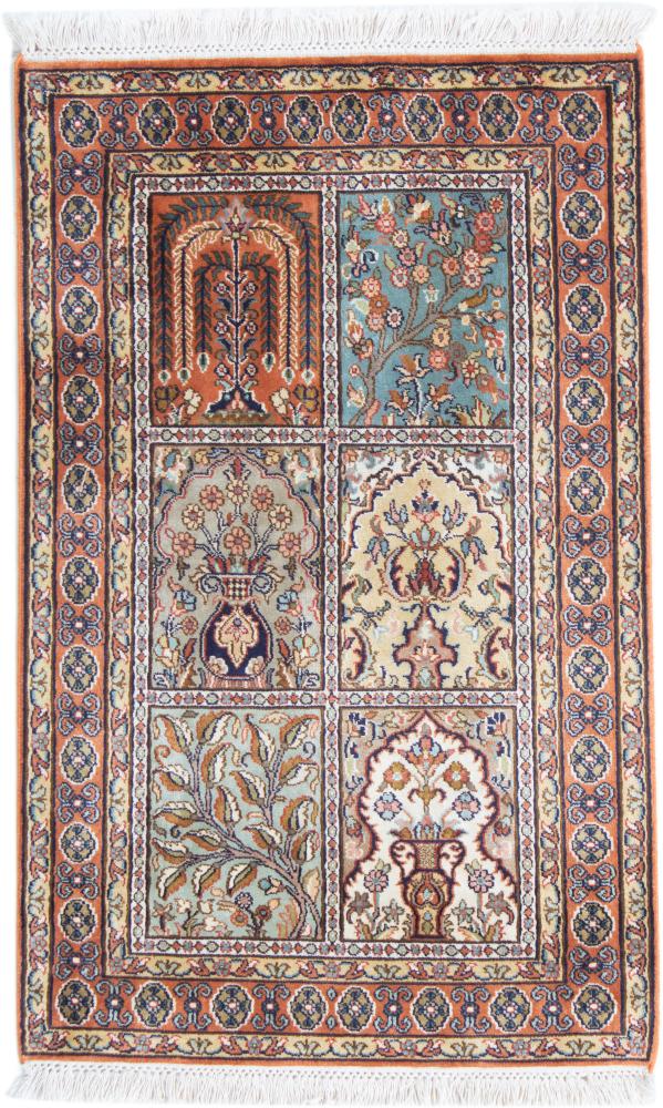Tappeto indiano Cachemire di Seta 96x62 96x62, Tappeto persiano Annodato a mano