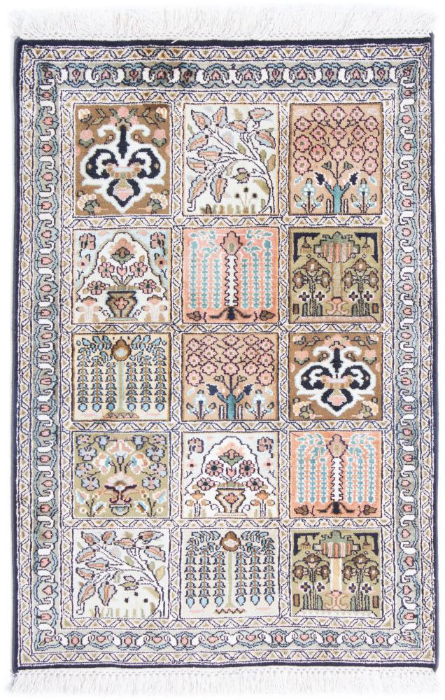 Tappeto indiano Cachemire di Seta 92x61 92x61, Tappeto persiano Annodato a mano