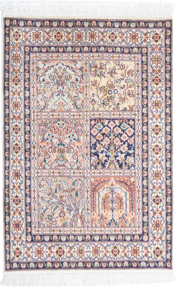 Tappeto indiano Cachemire di Seta 94x63 94x63, Tappeto persiano Annodato a mano