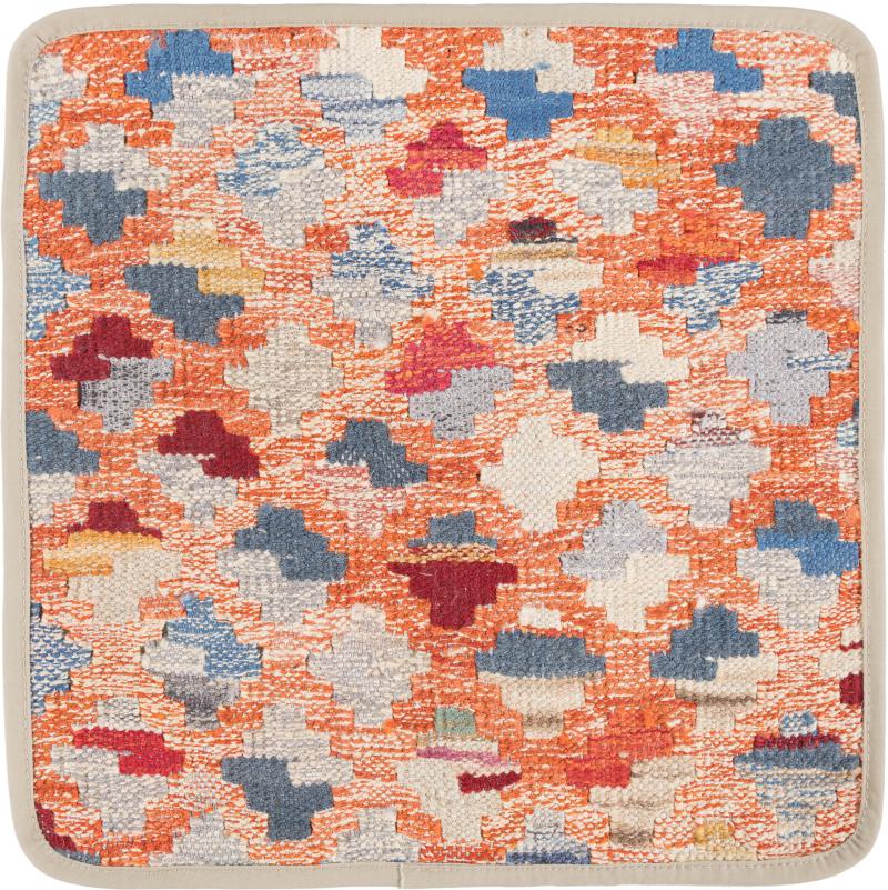 Afghan rug Kilim Afghan Cushion Cover 40x40 40x40, Persian Rug Knotted by hand