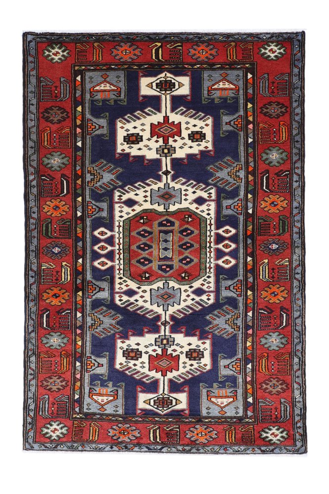 Tapis persan Khamseh 201x134 201x134, Tapis persan Noué à la main