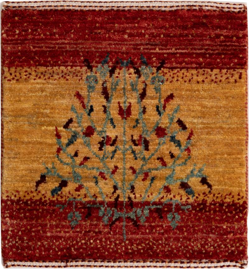 Tapis persan Persan Gabbeh Loribaft Nowbaft 41x39 41x39, Tapis persan Noué à la main