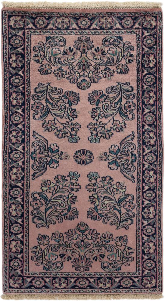 Tapis indien Indo Sarough 134x72 134x72, Tapis persan Noué à la main