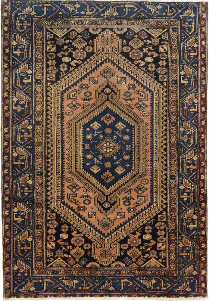 Persian Rug Zanjan Old 6'4"x4'4" 6'4"x4'4", Persian Rug Knotted by hand