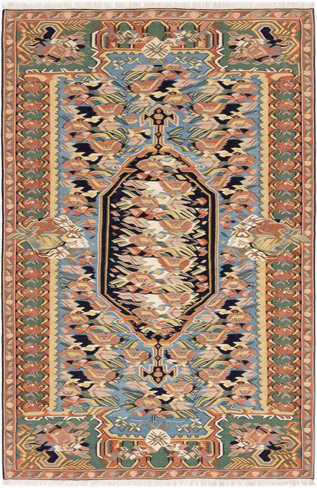 Persian Rug Kilim Senneh 244x159 244x159, Persian Rug Knotted by hand