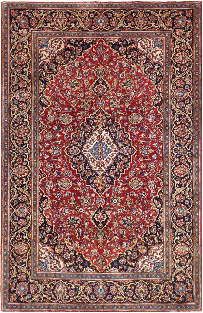 Persian Rug Keshan 7'1"x4'8" 7'1"x4'8", Persian Rug Knotted by hand