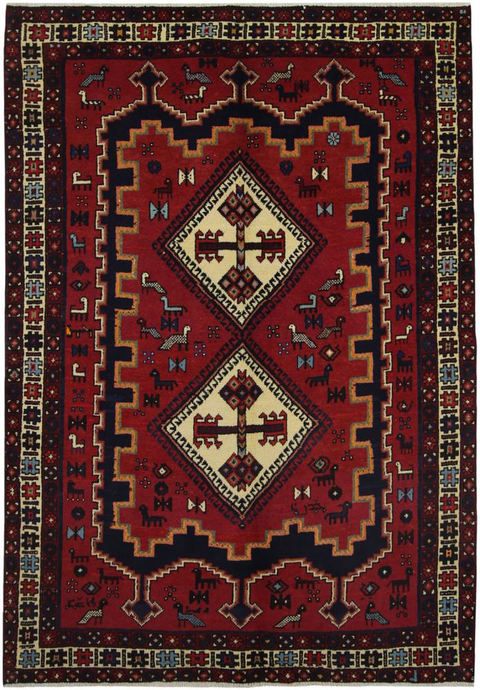 Persisk tæppe Afshar 213x149 213x149, Persisk tæppe Knyttet i hånden