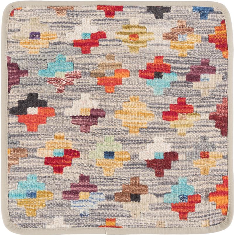 Afghan rug Kilim Afghan Cushion Cover 40x40 40x40, Persian Rug Knotted by hand