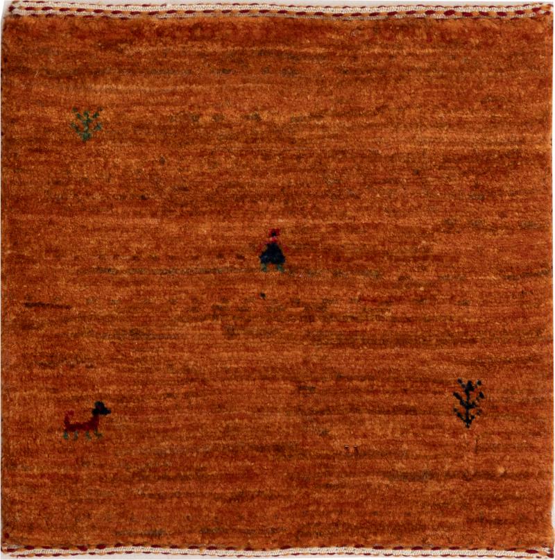 Tapis persan Persan Gabbeh Loribaft Nowbaft 39x39 39x39, Tapis persan Noué à la main