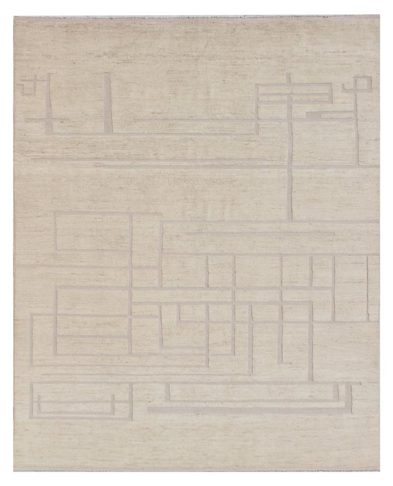 Alfombra afgana Berber Contemporary 390x296 390x296, Alfombra persa Anudado a mano