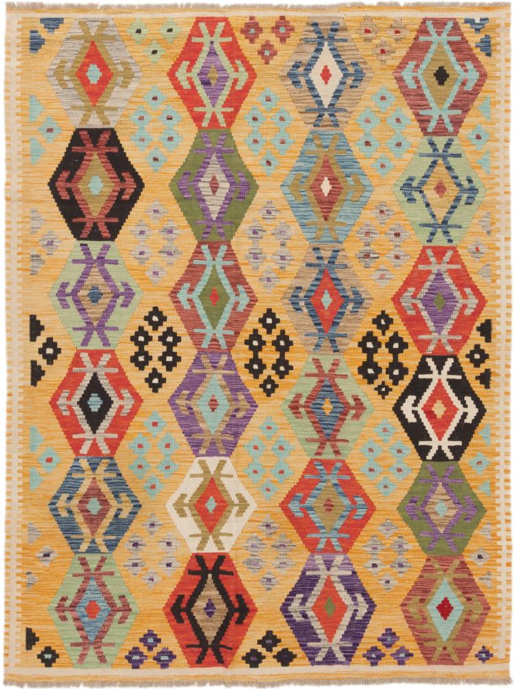 Tapete afegão Kilim Afegão 205x156 205x156, Tapete persa Tecido à mão