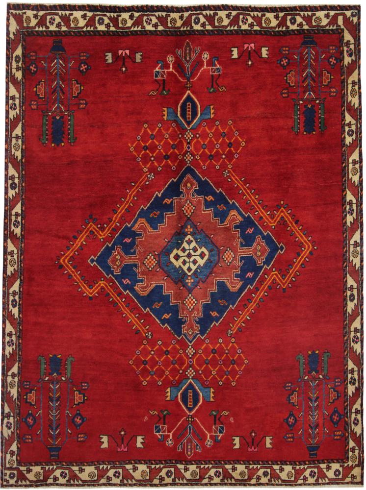 Persisk tæppe Afshar 222x171 222x171, Persisk tæppe Knyttet i hånden