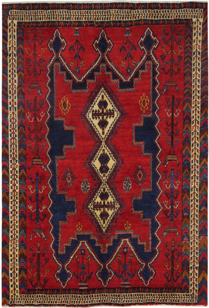 Persisk tæppe Afshar 221x156 221x156, Persisk tæppe Knyttet i hånden