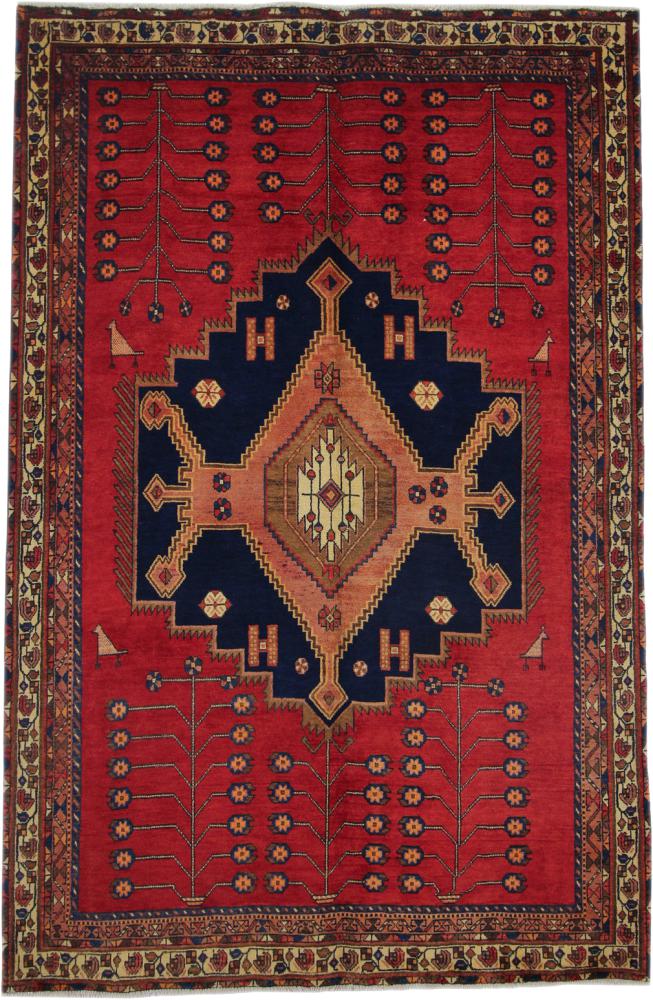 Persisk tæppe Afshar 239x159 239x159, Persisk tæppe Knyttet i hånden