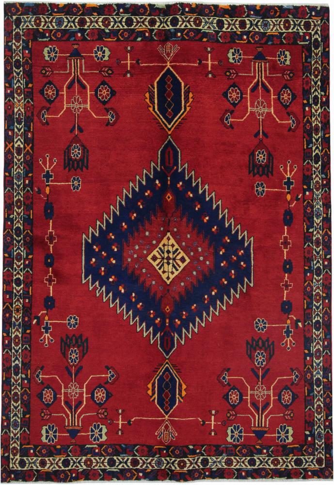 Persisk tæppe Afshar 209x146 209x146, Persisk tæppe Knyttet i hånden