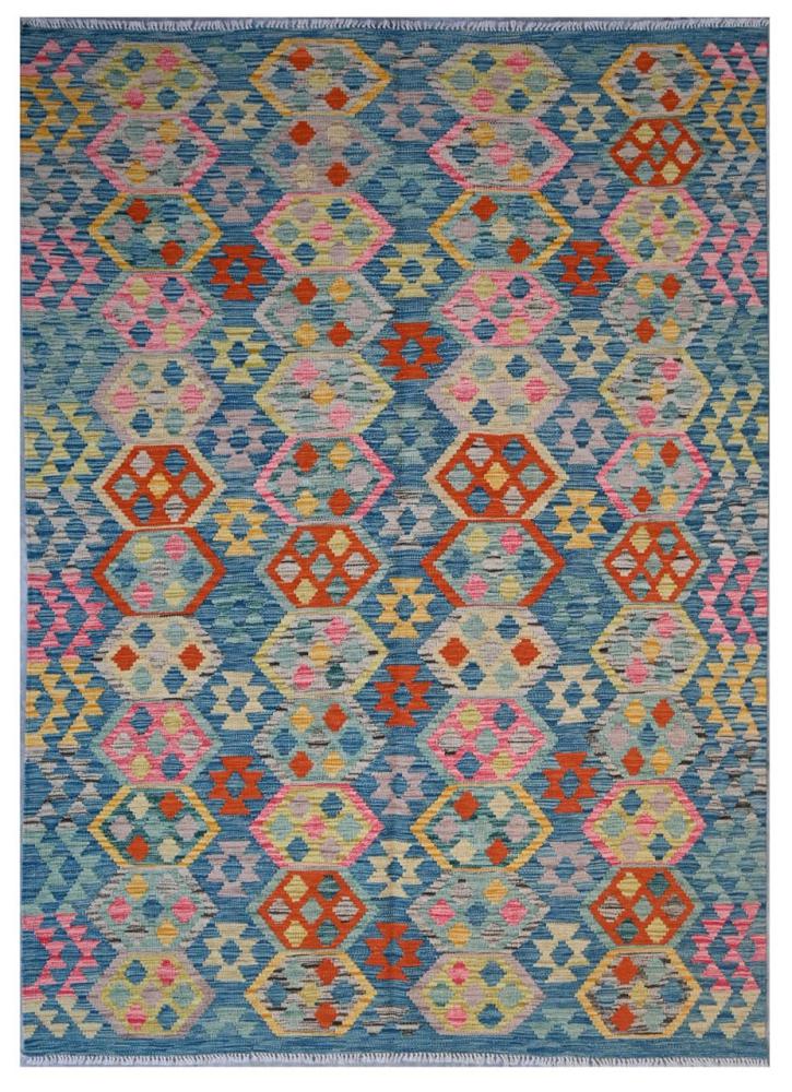 Afghan rug Kilim Afghan 7'11"x5'8" 7'11"x5'8", Persian Rug Woven by hand
