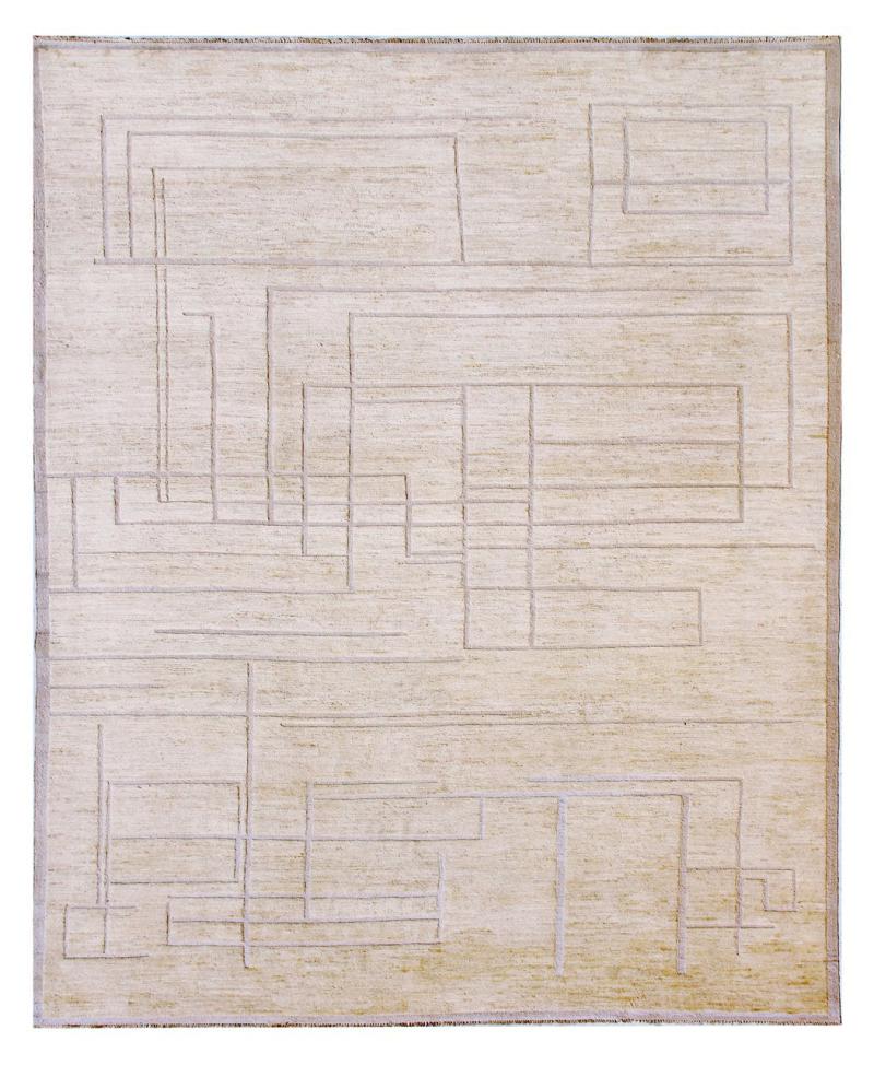 Alfombra afgana Berber Contemporary 358x281 358x281, Alfombra persa Anudado a mano