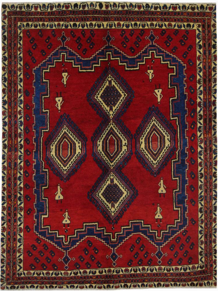 Persisk tæppe Afshar 209x157 209x157, Persisk tæppe Knyttet i hånden