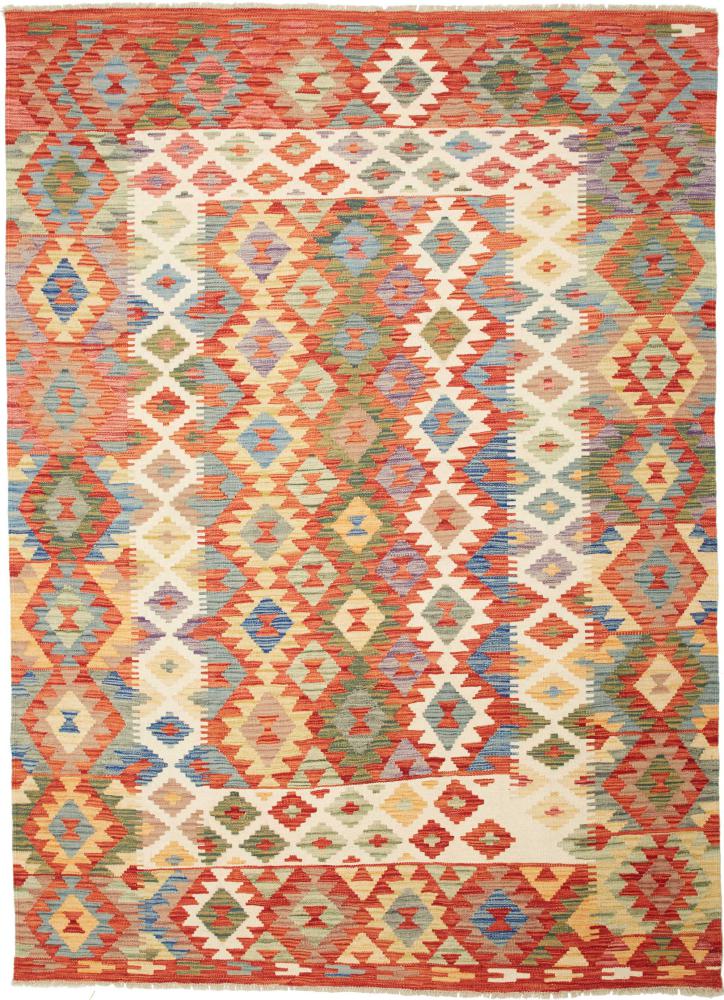 Afghansk tæppe Kelim  Afghan 234x170 234x170, Persisk tæppe Håndvævet