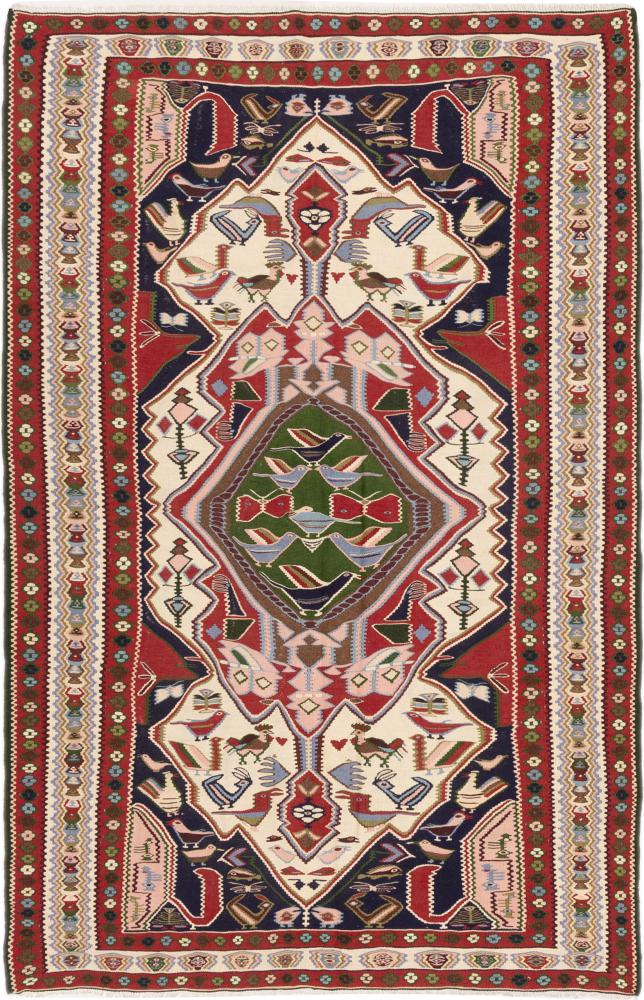 Persian Rug Kilim Senneh 249x157 249x157, Persian Rug Knotted by hand