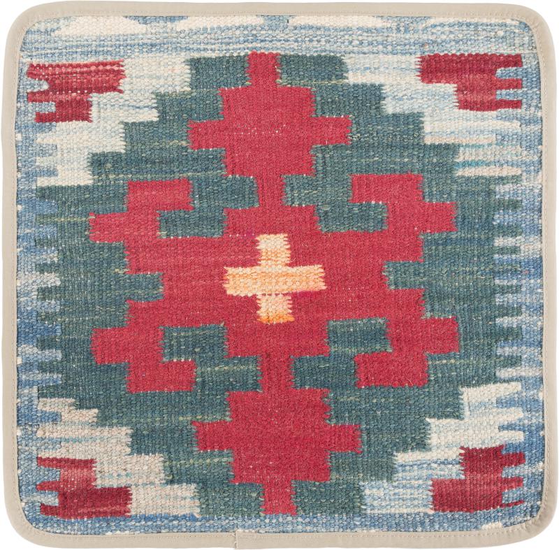 Afghan rug Kilim Afghan Cushion Cover 40x40 40x40, Persian Rug Knotted by hand
