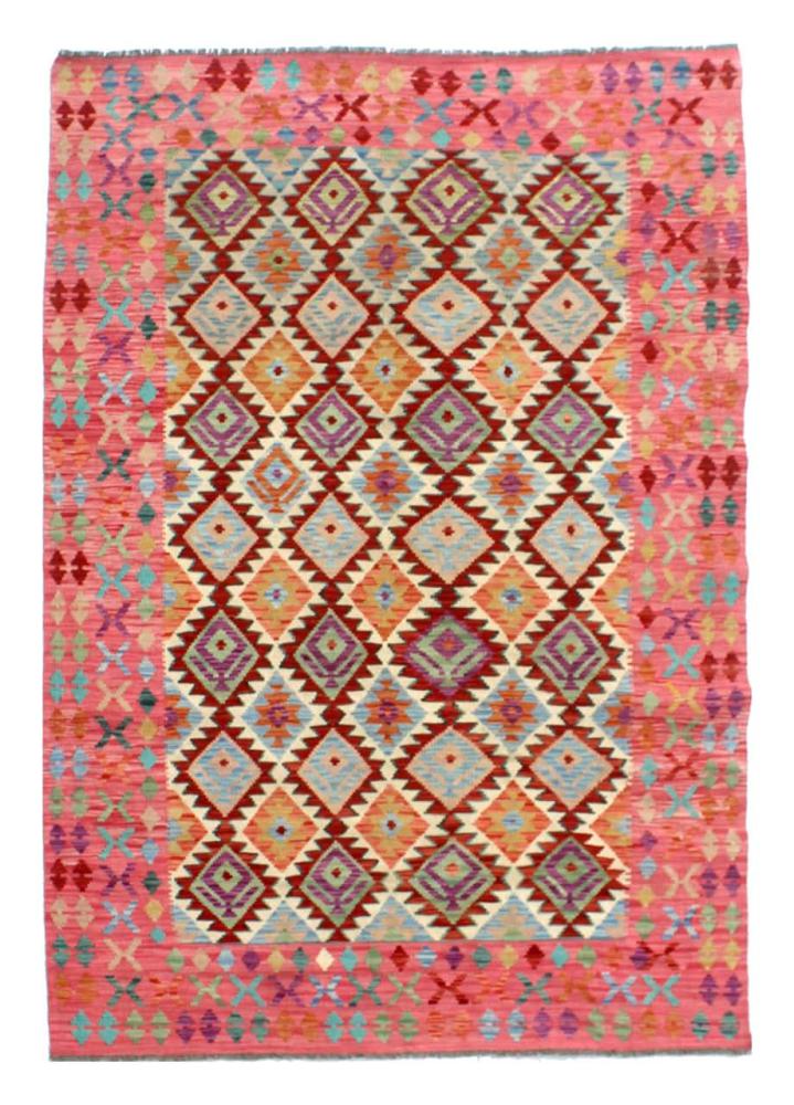 Afghan rug Kilim Afghan 8'5"x5'9" 8'5"x5'9", Persian Rug Woven by hand