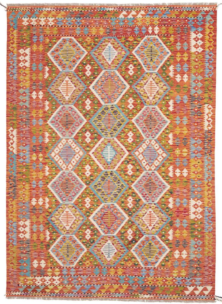 Tapis afghan Kilim Afghan 251x174 251x174, Tapis persan Tissé à la main
