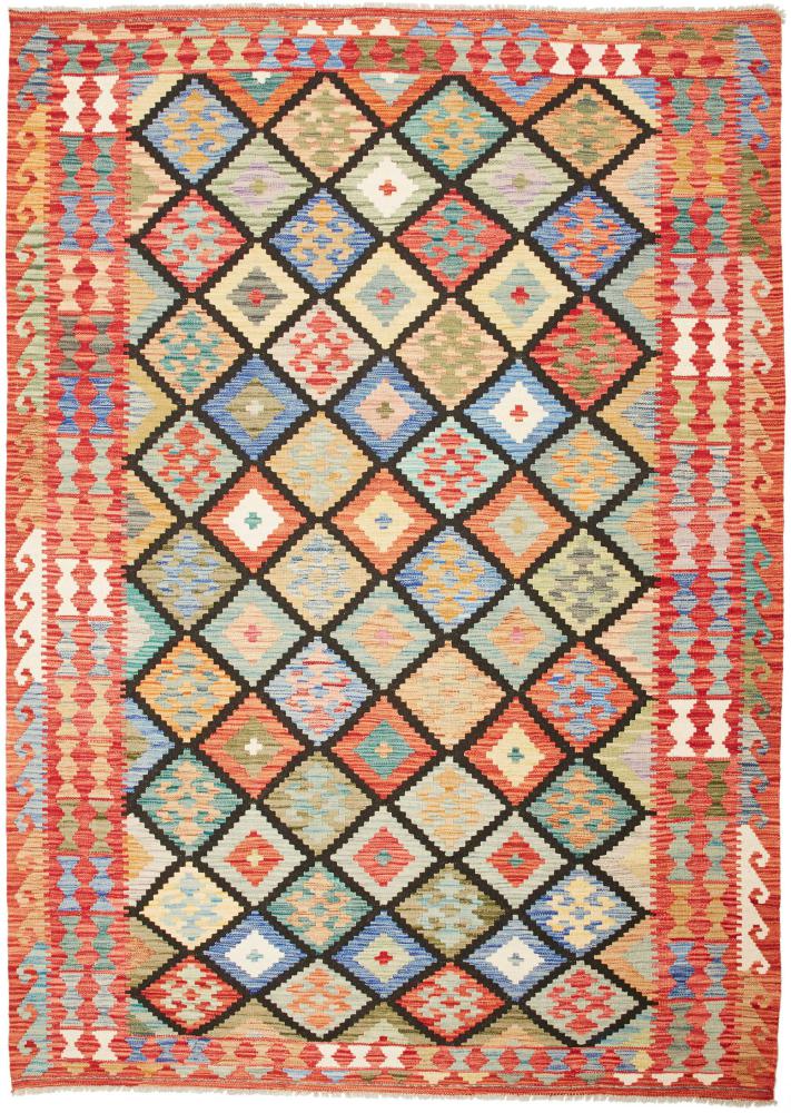 Afghansk tæppe Kelim  Afghan 252x180 252x180, Persisk tæppe Håndvævet