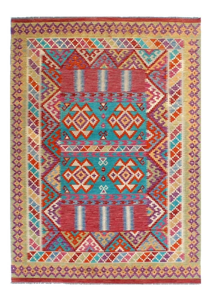 Afghan rug Kilim Afghan 8'1"x5'5" 8'1"x5'5", Persian Rug Woven by hand
