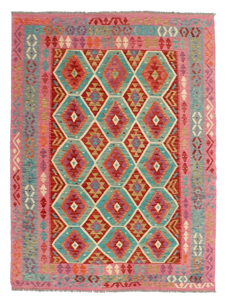 Afghan rug Kilim Afghan 8'1"x6'0" 8'1"x6'0", Persian Rug Woven by hand