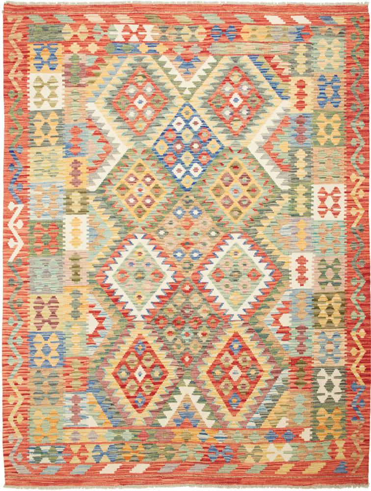 Afghansk tæppe Kelim  Afghan 242x182 242x182, Persisk tæppe Håndvævet