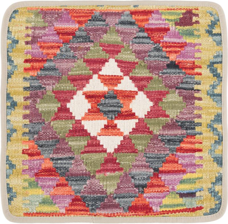 Afghanischer Teppich Kelim Afghan Kissenbezug 40x40 40x40, Perserteppich Handgeknüpft
