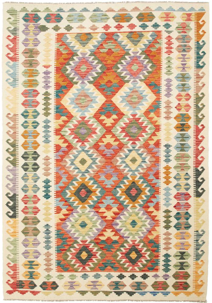 Afghansk tæppe Kelim  Afghan 249x174 249x174, Persisk tæppe Håndvævet