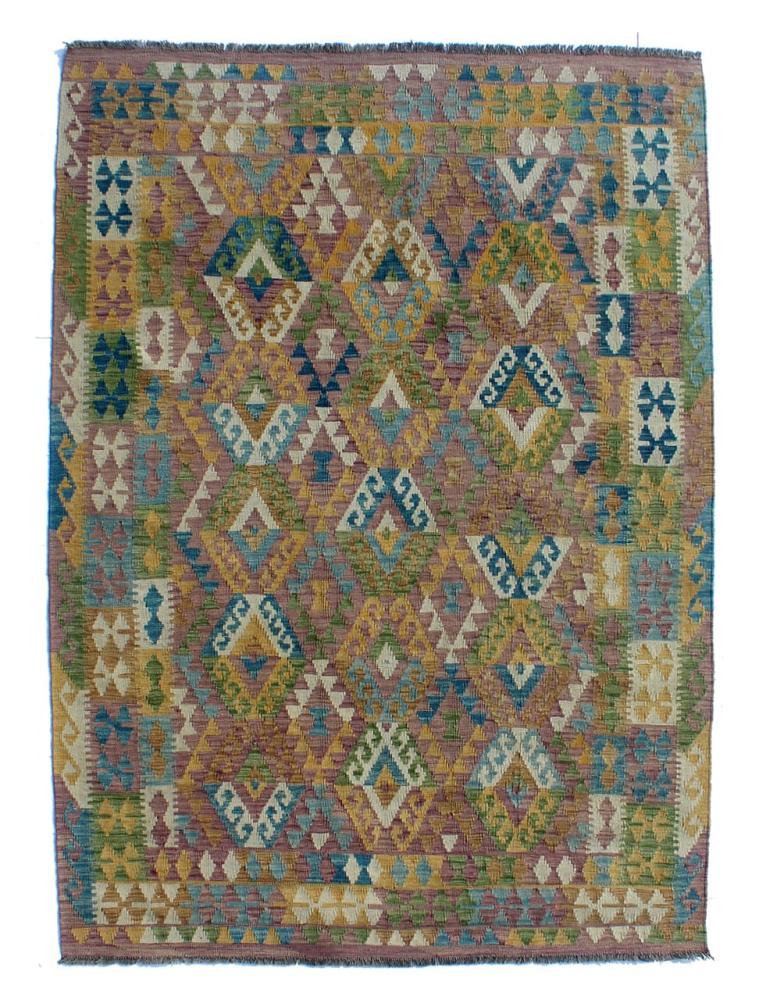Afghan rug Kilim Afghan 7'9"x5'11" 7'9"x5'11", Persian Rug Woven by hand